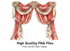 Ornate Victorian Drapes Clipart Bundle