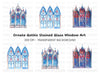 Gothic Stained Glass Windows Clipart Bundle