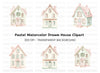 Whimsical Houses Clipart Bundle
