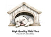 Cute Sleeping Puppies in Dog Houses Clipart Bundle