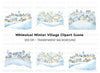 Winter Village Clipart Bundle