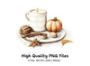 Autumn Candles and Pumpkins Clipart Bundle