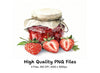 Strawberry Jam Jar Clipart Bundle