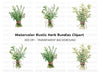 Rustic Herb Bundles Clipart Collection