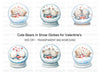 Cute Animal Couple Snow Globes Clipart Bundle