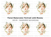 Beautiful Girl with Floral Crown Clipart Bundle