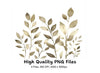 Neutral Tone Botanical Leaf Clipart Bundle