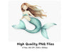 Cute Mermaid Clipart Bundle