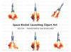 Rocket Launch Clipart Bundle