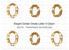 Golden Ornate Number Clipart Bundle