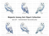 Snowy Owl Clipart Bundle