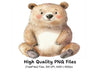 Adorable Sitting Bear Clipart Bundle