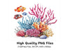 Vibrant Coral Reef Clipart Bundle