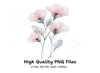 Elegant Translucent Floral Clipart Bundle