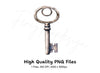 Vintage Skeleton Key Clipart Bundle