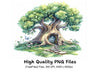 Whimsical Fairy House Tree Clipart Bundle