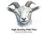 Cute Goat Faces Clipart Bundle