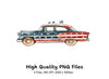 Vintage American Cars Clipart Bundle