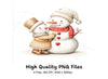 Snowman Couple Winter Holiday Clipart Bundle