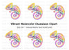 Vibrant Rainbow Chameleon Clipart Bundle