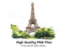 Parisian Eiffel Tower Clipart Bundle