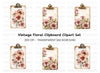 Floral Clipboard Clipart Bundle