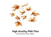 Falling Autumn Leaves Clipart Bundle