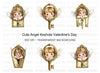 Cute Cherub Keyhole Clipart Bundle