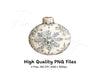 Snowflake Christmas Ornaments Clipart Bundle