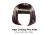 Sleek Bob Hair Wig Clipart Bundle