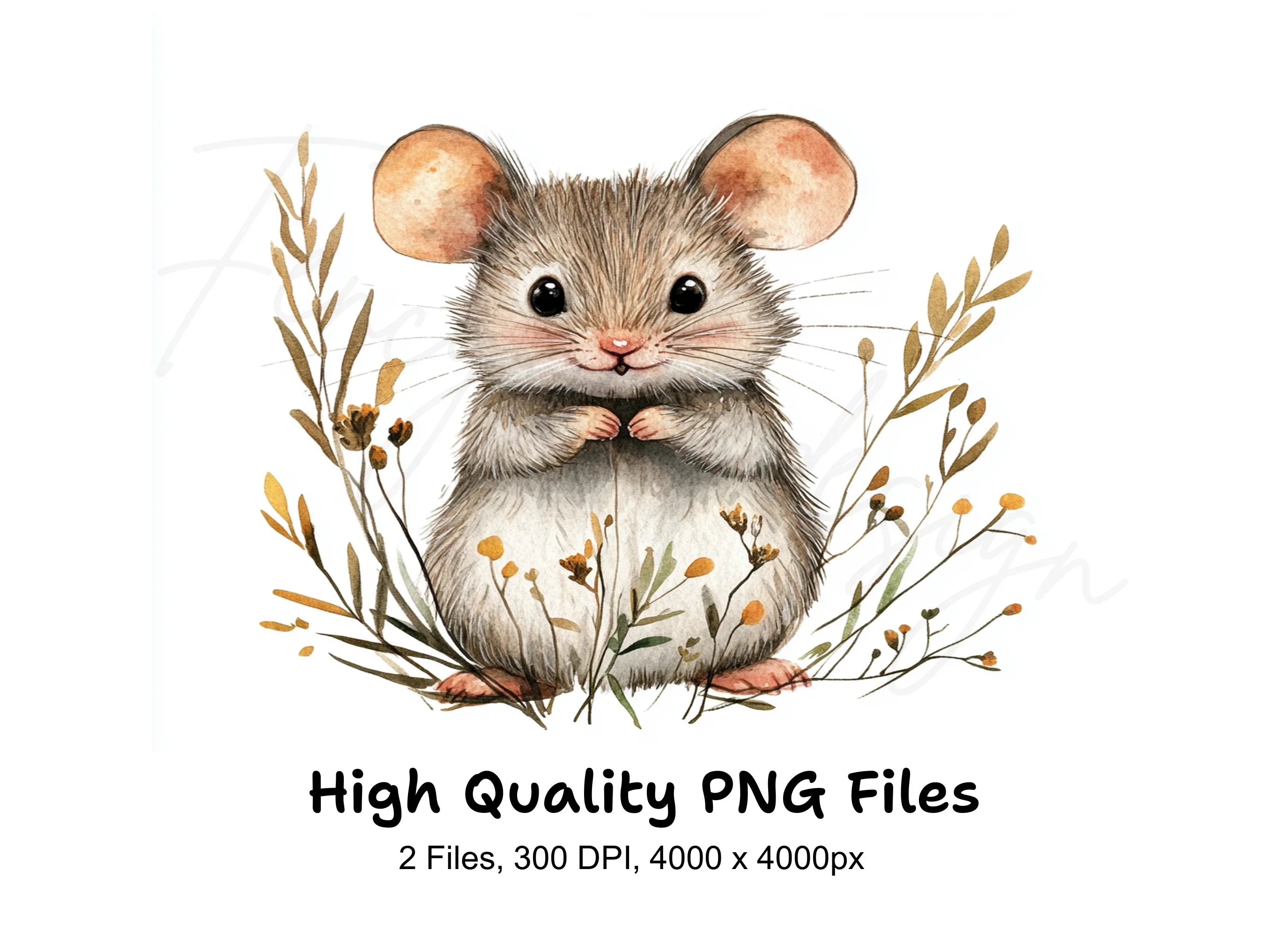 Adorable Field Mouse Clipart Bundle