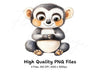 Cute Baby Lemurs Clipart Bundle
