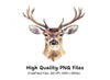 Geometric Deer Head Clipart Bundle