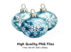 Blue Snowflake Ornaments Clipart Bundle