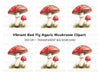 Fly Agaric Mushrooms Clipart Bundle