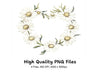 Charming Daisy Wreaths Clipart Bundle