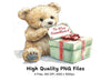 Sweetheart Teddy Bear Gift Clipart Bundle