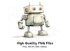 Cute Robot Clipart Bundle