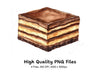 Chocolate Dessert Squares Clipart Bundle