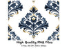 Vintage Damask Pattern Clipart Bundle