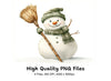 Cute Snowman Winter Clipart Bundle