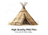 Rustic Teepee Clipart Bundle