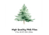Green Pine Tree Clipart Bundle