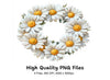 Daisy Wreath Clipart Bundle