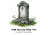Halloween Gravestone Clipart Bundle