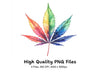 Vibrant Rainbow Cannabis Leaf Clipart Bundle