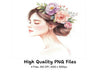 Elegant Women with Flower Crowns Clipart Bundle