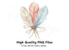 Boho Pastel Feather Clipart Bundle