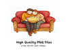 Cozy Couple Popcorn Movie Night Clipart Bundle