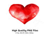 Vibrant Red Hearts Clipart Bundle